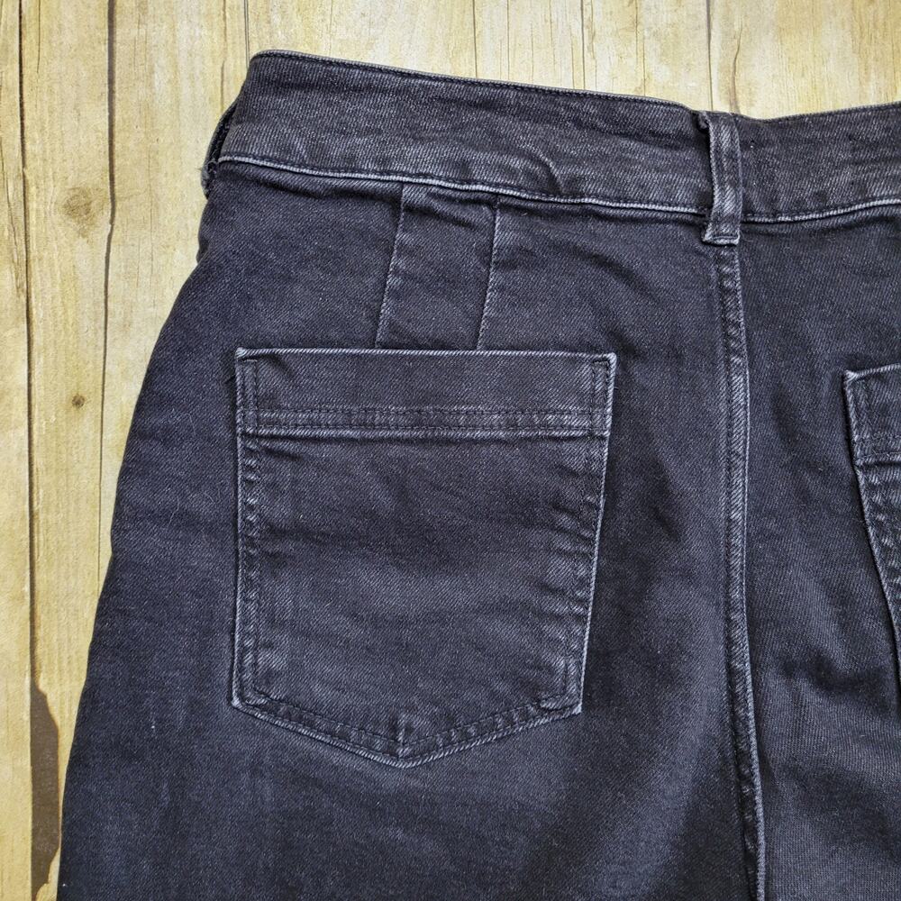 PILCRO The Skipper High Rise Cropped Wide Leg Black Wash Size 30 - Picture 5 of 14